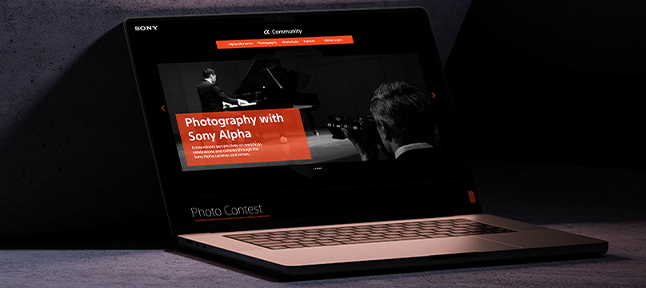 Sony Alpha landing page